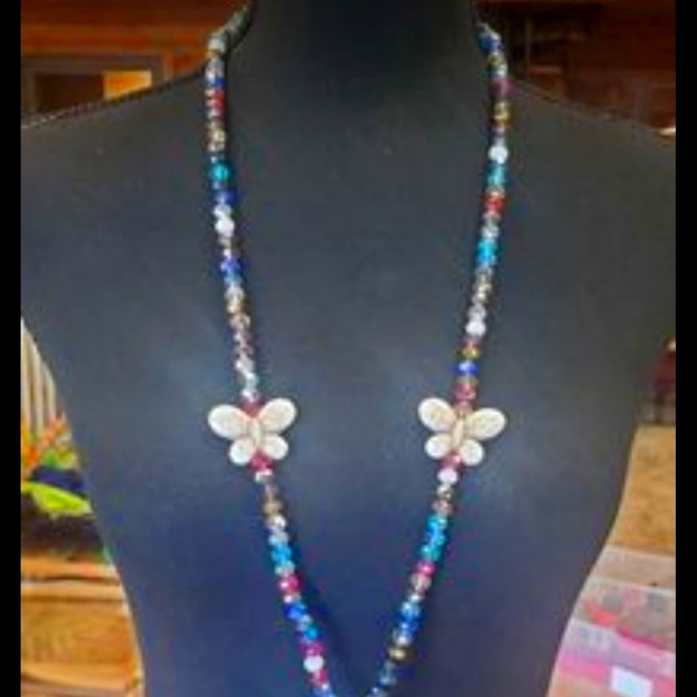 Necklace Pendants Women Tassel Crystal Beads Necklace Pendant Bohemian Chain